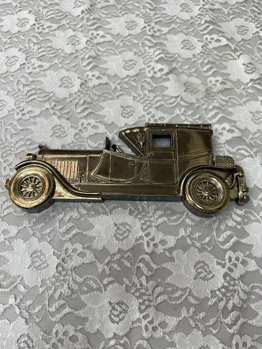 Vintage Syroco Inc. Metallic Antique Car Hanging Wall Plaque Resin